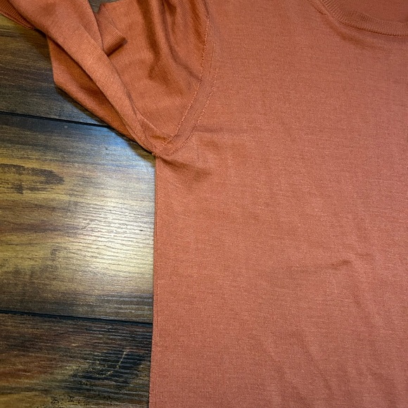 Debra C Beverly Hills Rust Peach Long Sleeve Cashmere Silk Sweater Italy Small - Picture 10 of 12